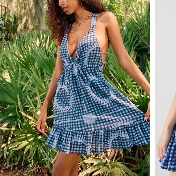 UO blue cutout dress - Picture 3 of 3